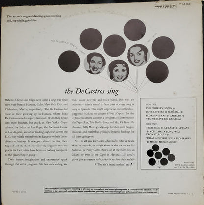 The De Castro Sisters : The De-Castros Sing (LP, Mono)