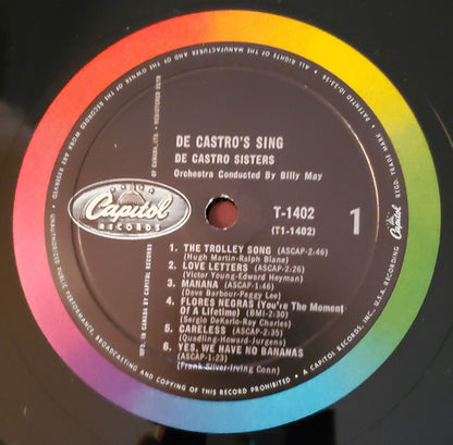 The De Castro Sisters : The De-Castros Sing (LP, Mono)