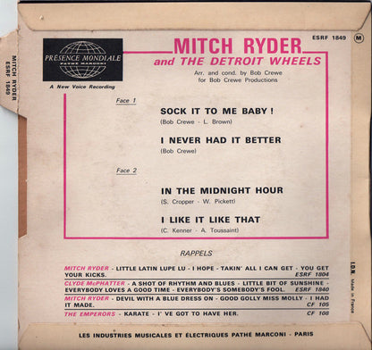 Mitch Ryder & The Detroit Wheels : Sock It To Me-Baby! (7", EP)
