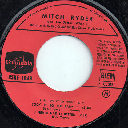 Mitch Ryder & The Detroit Wheels : Sock It To Me-Baby! (7", EP)