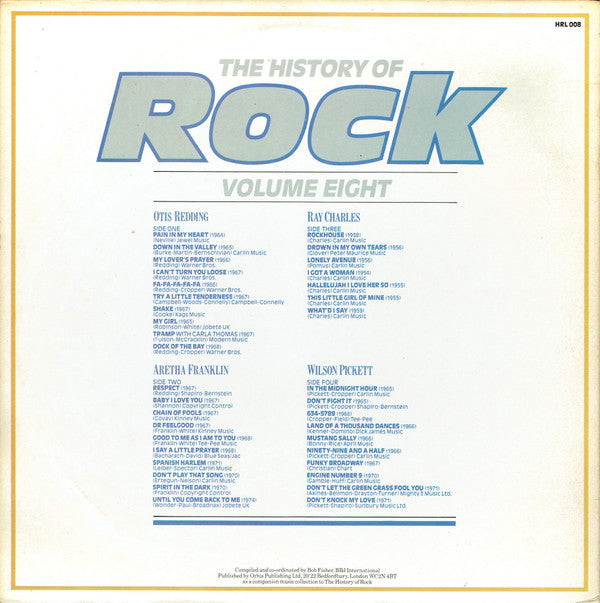 Otis Redding / Aretha Franklin / Ray Charles / Wilson Pickett : The History Of Rock (Volume Eight) (2xLP, Comp)