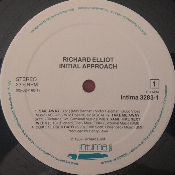 Richard Elliot : Initial Approach (LP, Album, RE)