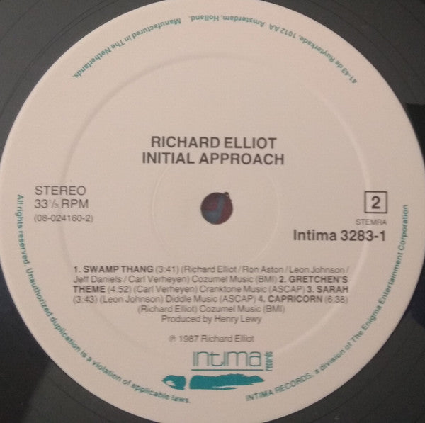 Richard Elliot : Initial Approach (LP, Album, RE)