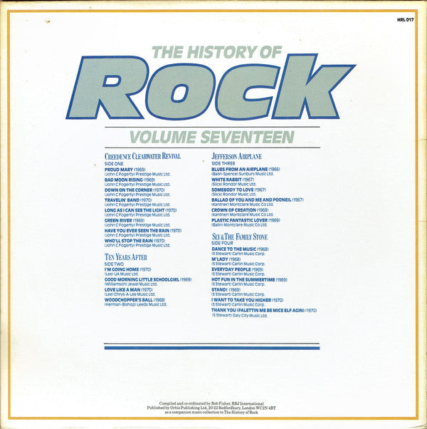 Creedence Clearwater Revival / Ten Years After / Jefferson Airplane / Sly & The Family Stone : The History Of Rock (Volume Seventeen) (2xLP, Comp)