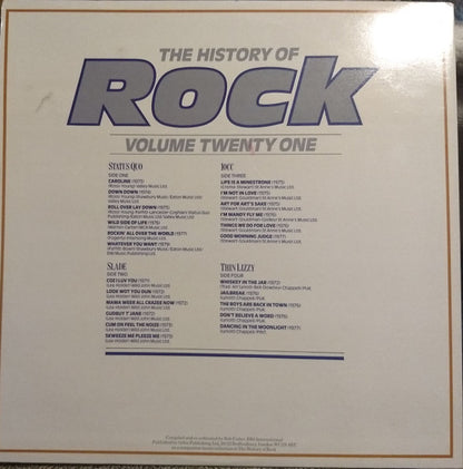 Status Quo / Slade / 10cc / Thin Lizzy : The History Of Rock (Volume Twenty One) (2xLP, Comp)