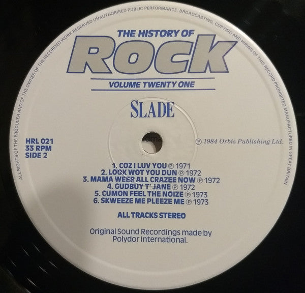 Status Quo / Slade / 10cc / Thin Lizzy : The History Of Rock (Volume Twenty One) (2xLP, Comp)