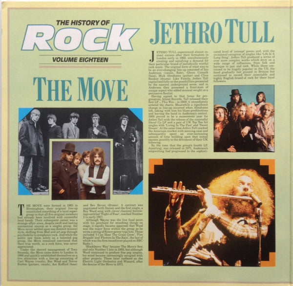 The Move / Jethro Tull / Joe Cocker / Family (6) : The History Of Rock (Volume Eighteen) (2xLP, Comp)