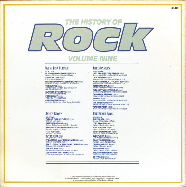 Ike & Tina Turner / James Brown / The Monkees / The Beach Boys : The History Of Rock (Volume Nine) (2xLP, Comp, Mono)