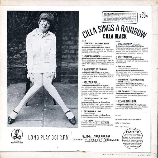 Cilla Black : Cilla Sings A Rainbow (LP, Album)