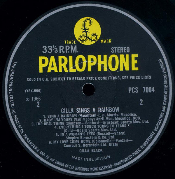 Cilla Black : Cilla Sings A Rainbow (LP, Album)