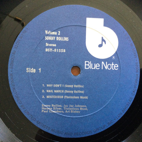 Sonny Rollins : Sonny Rollins Vol. 2 (LP, Album, RE)