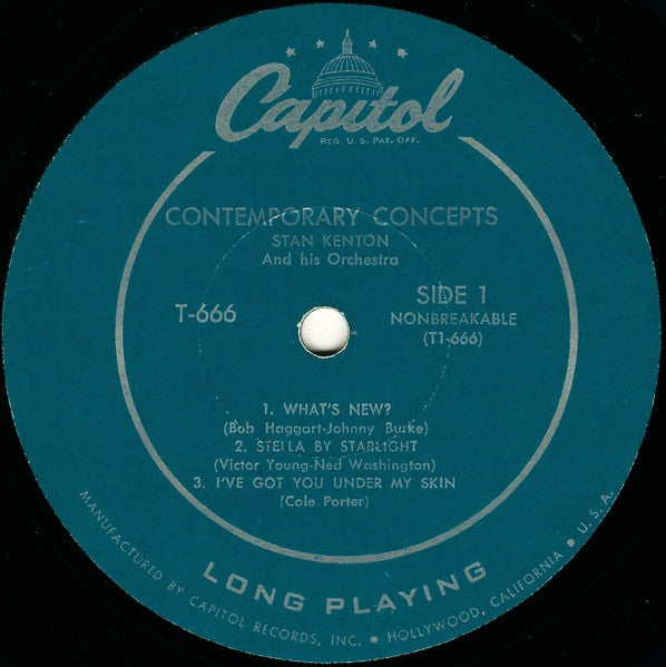 Stan Kenton : Contemporary Concepts (LP, Album, Mono)