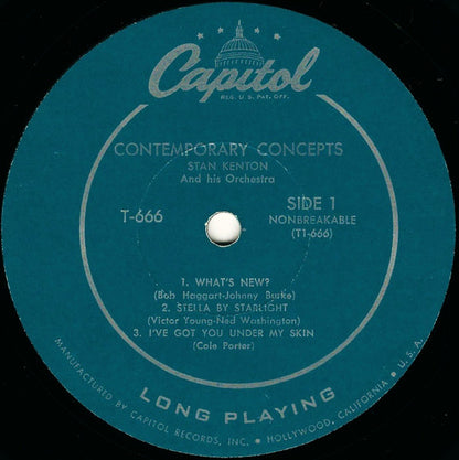 Stan Kenton : Contemporary Concepts (LP, Album, Mono)