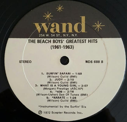 The Beach Boys / The Surfin' Six : The Beach Boys' Greatest Hits (1961-1963) (LP, Comp, Gol)