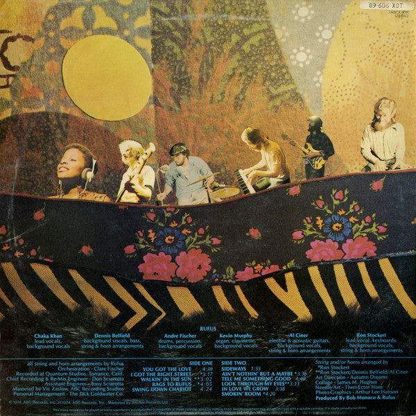 Rufus Featuring Chaka Khan : Rags To Rufus (LP, Album, RE)