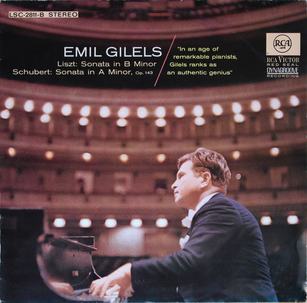 Emil Gilels — Franz Liszt / Franz Schubert : Sonata In B Minor - Sonata In A Minor, Op.143 (LP)