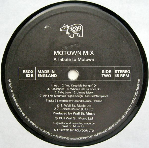 Various : Motown Mix (A Tribute To Motown) (12", M/Print, Mixed)