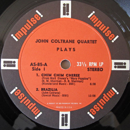 The John Coltrane Quartet : The John Coltrane Quartet Plays (LP, Album, Gat)