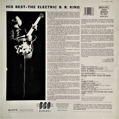 B.B. King : His Best - The Electric B.B. King (LP, Album, RE)