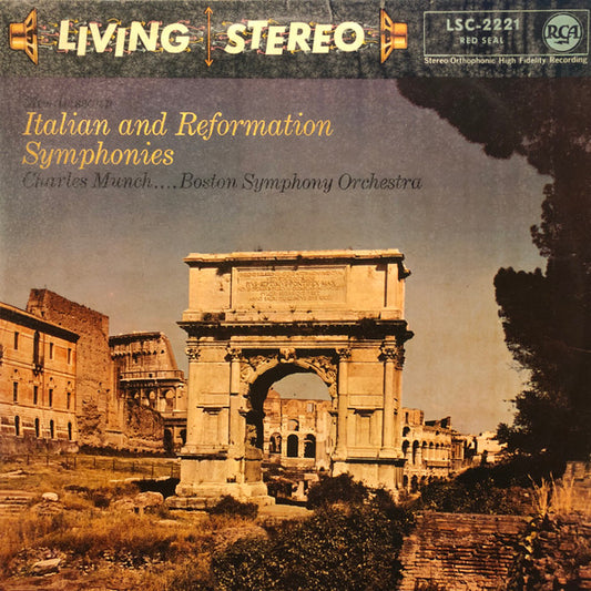 Felix Mendelssohn-Bartholdy - Charles Munch . . . . Boston Symphony Orchestra : Symphonie n°4 - Symphonie n°5 (LP, Album)