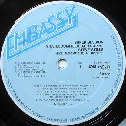 Mike Bloomfield / Al Kooper / Stephen Stills : Super Session (LP, Album, RE)