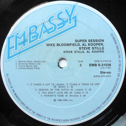 Mike Bloomfield / Al Kooper / Stephen Stills : Super Session (LP, Album, RE)