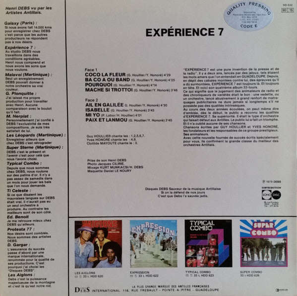 Expérience 7 : Expérience 7 (LP)