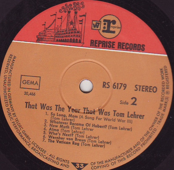 Tom Lehrer : That Was The Year That Was (LP, Album)