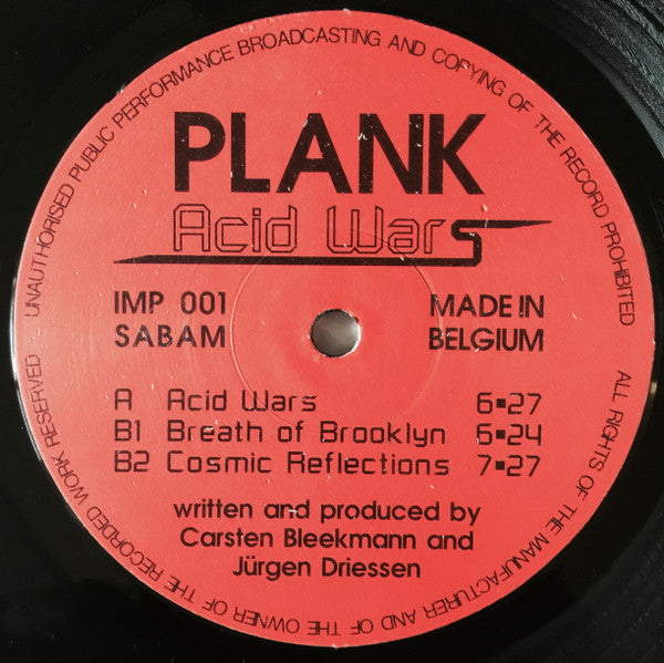 Plank : Acid Wars (12")