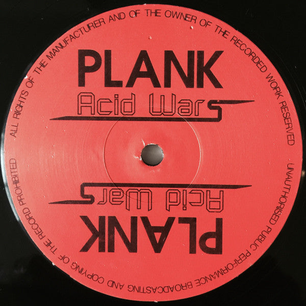 Plank : Acid Wars (12")