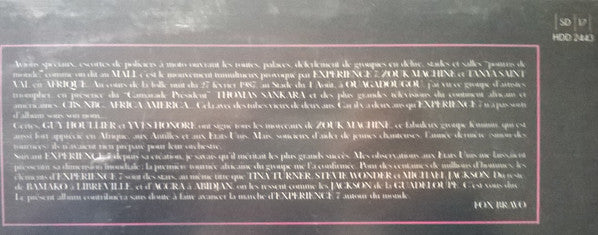 Expérience 7 : Expérience 7 (LP)