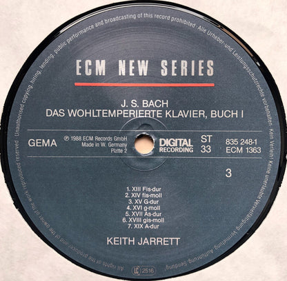 Johann Sebastian Bach, Keith Jarrett : Das Wohltemperierte Klavier Buch I (2xLP + Box)