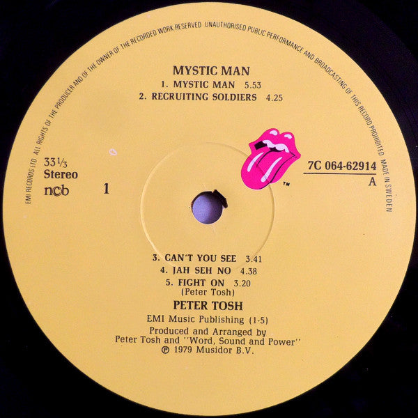 Peter Tosh : Mystic Man (LP, Album)
