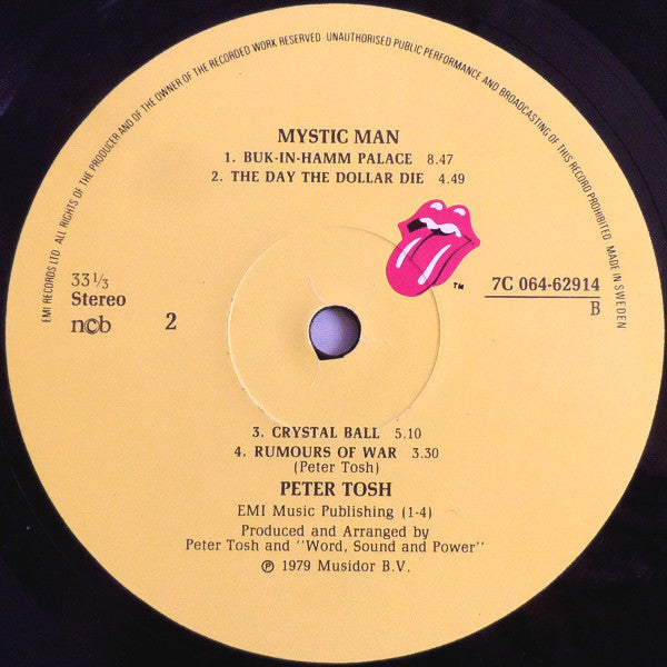 Peter Tosh : Mystic Man (LP, Album)