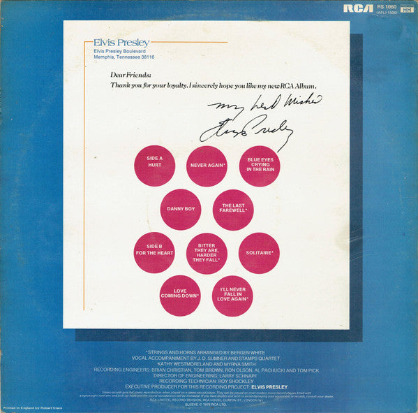 Elvis Presley : From Elvis Presley Boulevard, Memphis, Tennessee (LP, Album)