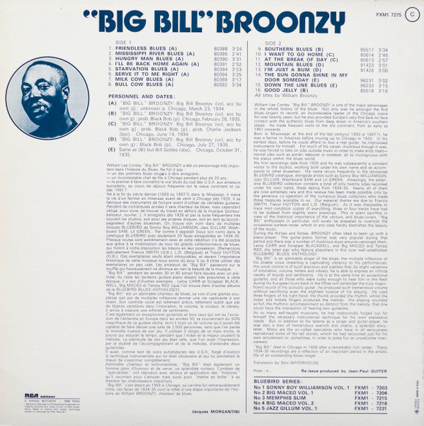 Big Bill Broonzy : "Big Bill" Broonzy (LP, Comp, RE)