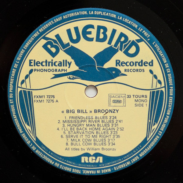 Big Bill Broonzy : "Big Bill" Broonzy (LP, Comp, RE)