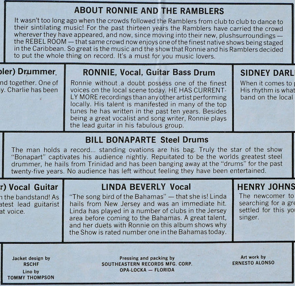 Ronnie Butler & The Ramblers : Here They Come Again - On The Limb (LP, Album)