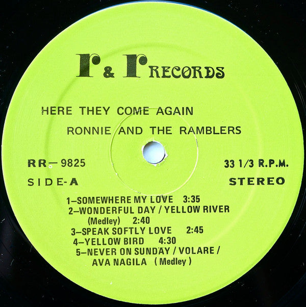 Ronnie Butler & The Ramblers : Here They Come Again - On The Limb (LP, Album)
