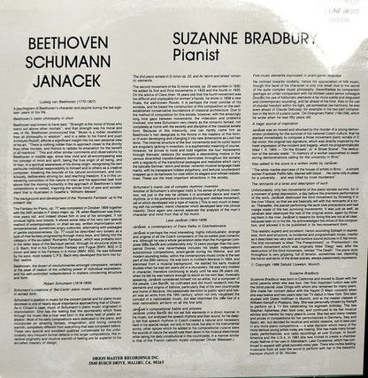 Suzanne Bradbury, Ludwig Van Beethoven, Robert Schumann, Leoš Janáček : Fantasia, Op. 77 / Sonata II In G, Op. 22 / Sonata (1905) (LP, Album)