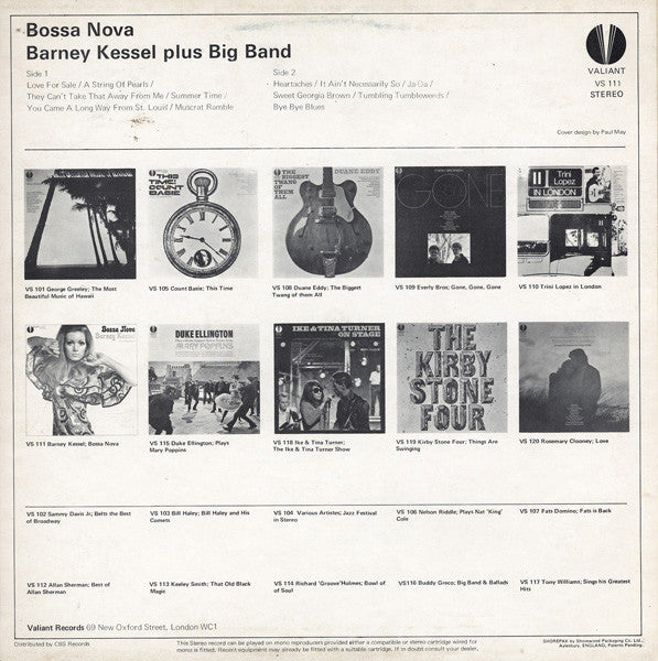 Barney Kessel : Bossa Nova (LP, Album, RE)