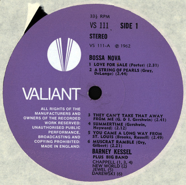 Barney Kessel : Bossa Nova (LP, Album, RE)