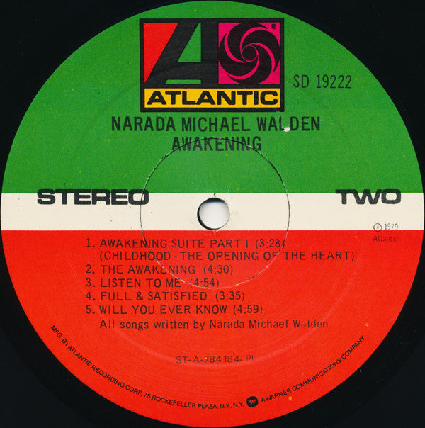 Narada Michael Walden : Awakening (LP, Album, RI)