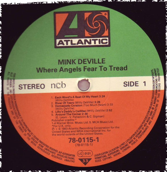 Mink DeVille : Where Angels Fear To Tread (LP, Album)