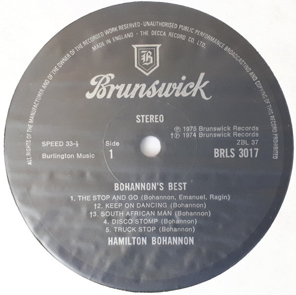 Hamilton Bohannon : Bohannon's Best (LP, Comp)