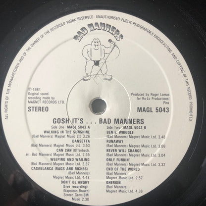 Bad Manners : Gosh It's... (LP, Album)