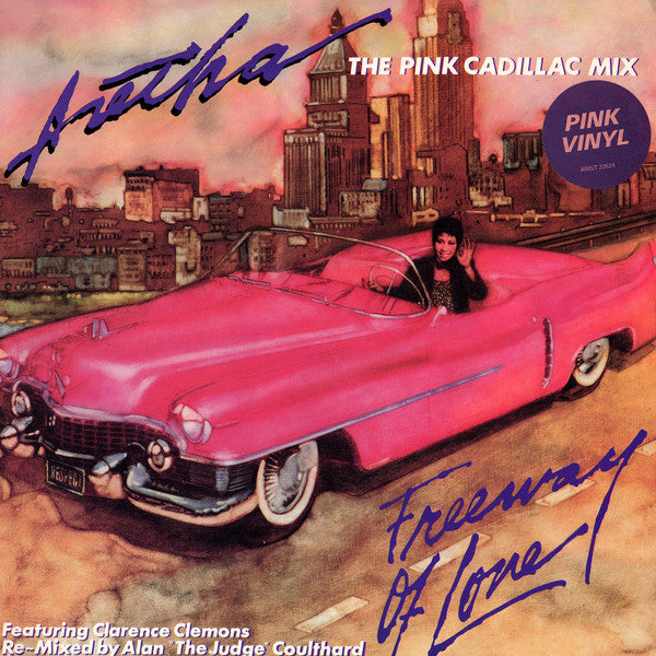 Aretha Franklin : Freeway Of Love (The Pink Cadillac Mix) (12", RE, Pin)