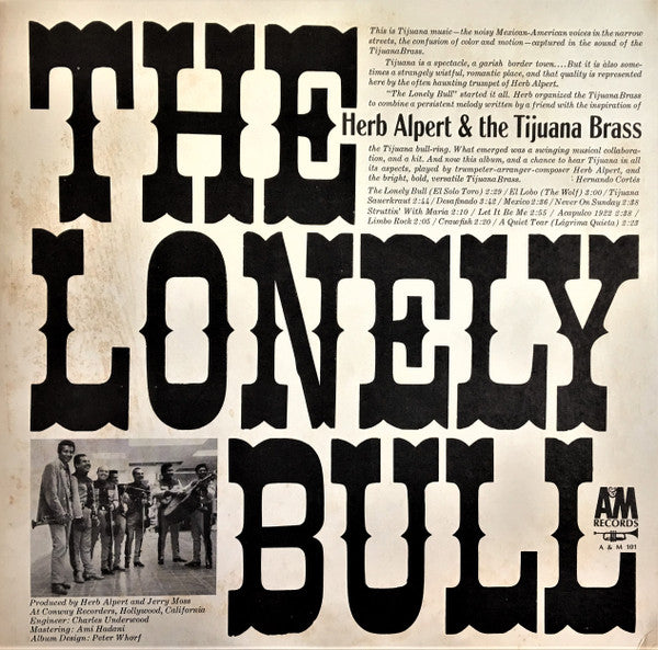 Herb Alpert & The Tijuana Brass : The Lonely Bull (LP, Album, RP)