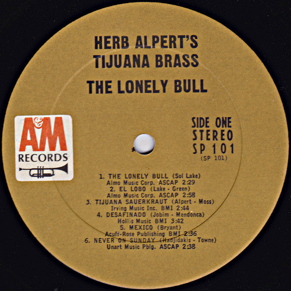Herb Alpert & The Tijuana Brass : The Lonely Bull (LP, Album, RP)