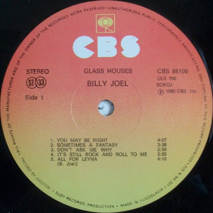 Billy Joel : Glass Houses (LP, Album)